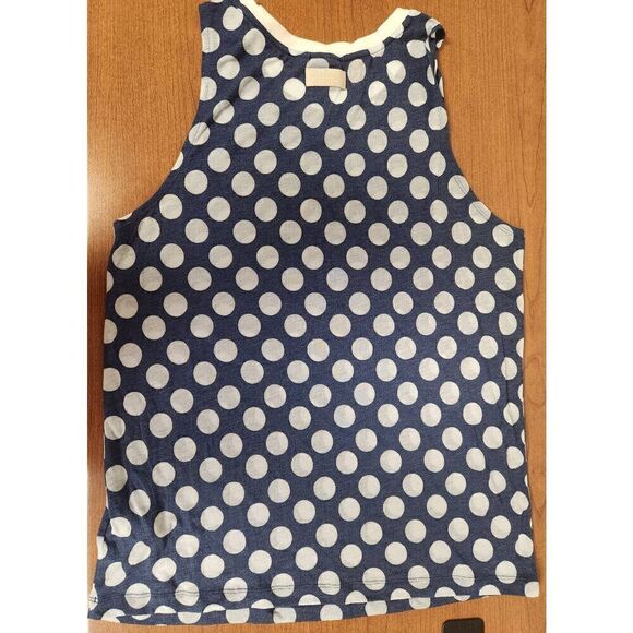 Adidas Medium NAVY loose fit polka-dot Tank Top - Picture 6 of 7